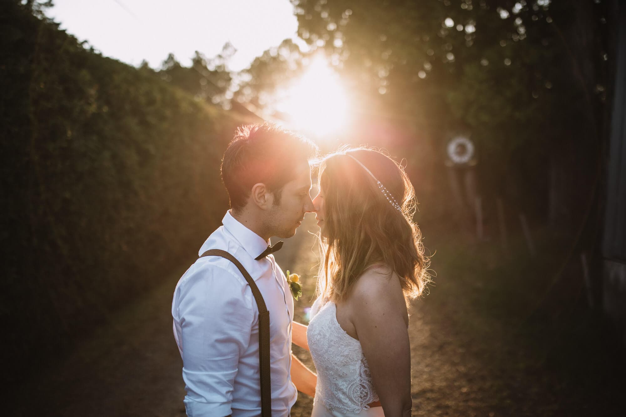 Quebec Wedding Intimate Bohemian Elopement Couple Dancing Montreal Photographer Couvent Val-Morin Convent Fireplace Bride Groom Sunset Golden Hour Flare