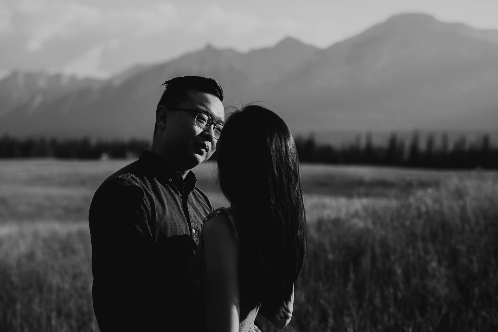 Banff Montreal Wedding Canmore Engagement Banff Montreal Traveling Destination Photographer Brent Calis Field Mountains