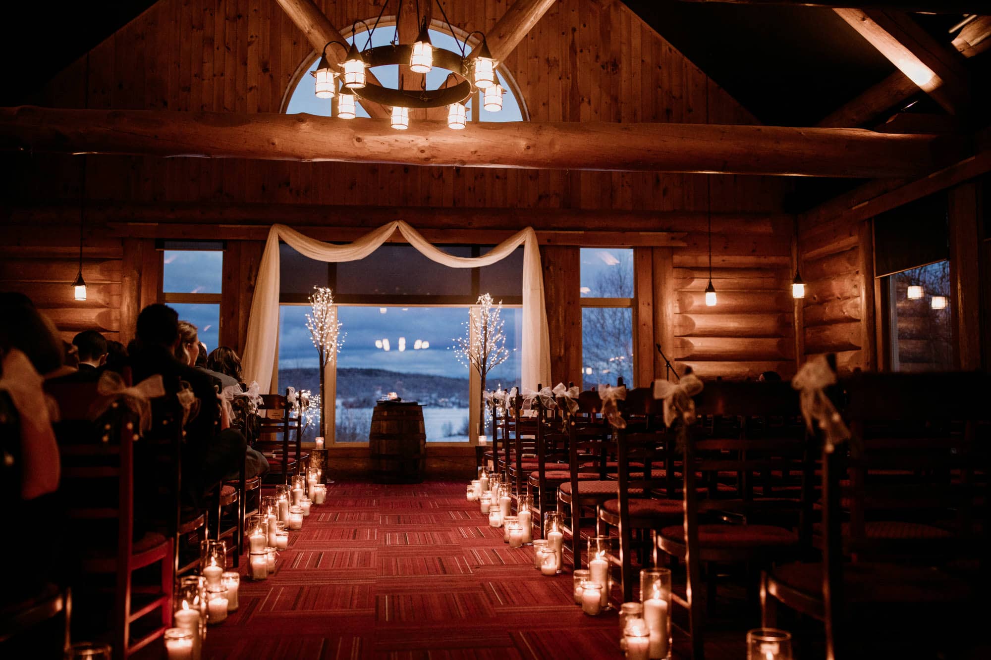 wedding aisle candles romantic