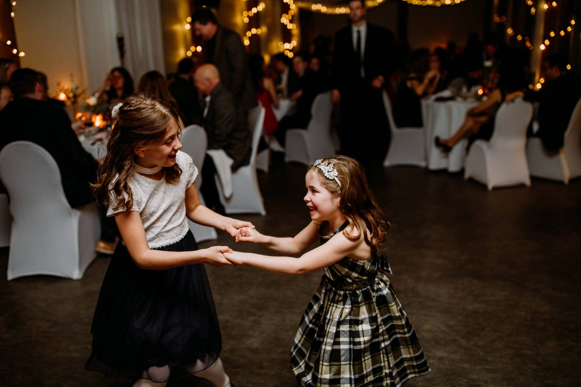 children dancing wedding