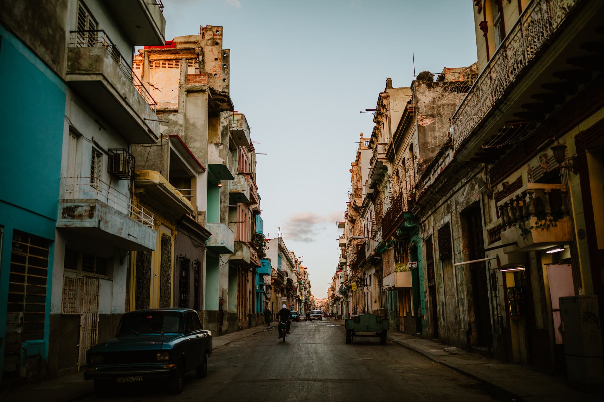 Sunset in Centro Havana. Travel photographer Brent Calis.